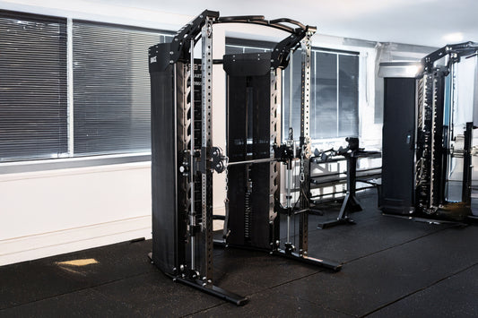 Multipresse, Power Rack & Kabelzug: 3in1 Kraftstation Fusion Power Gym All-in-One SQMIZE® PREMIUM BISON SQ-S987