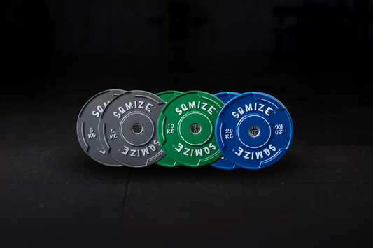 Premium Bison Colored Bumper Plate Set SQMIZE® V-CBP, 70 - 150 kg